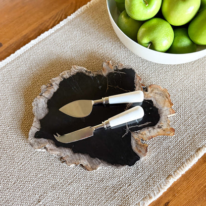 petrified wood cheese board