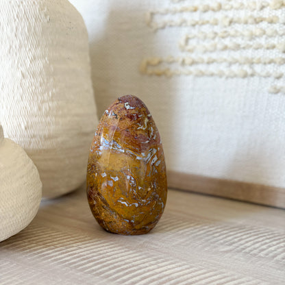 gold ocean jasper statue