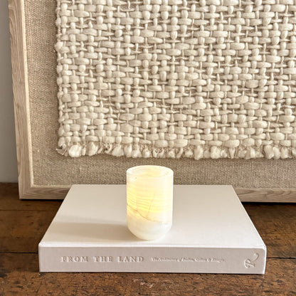 natural onyx stone votive candle holder