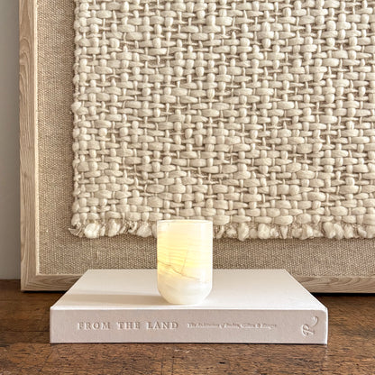 minimalist stone candle holders