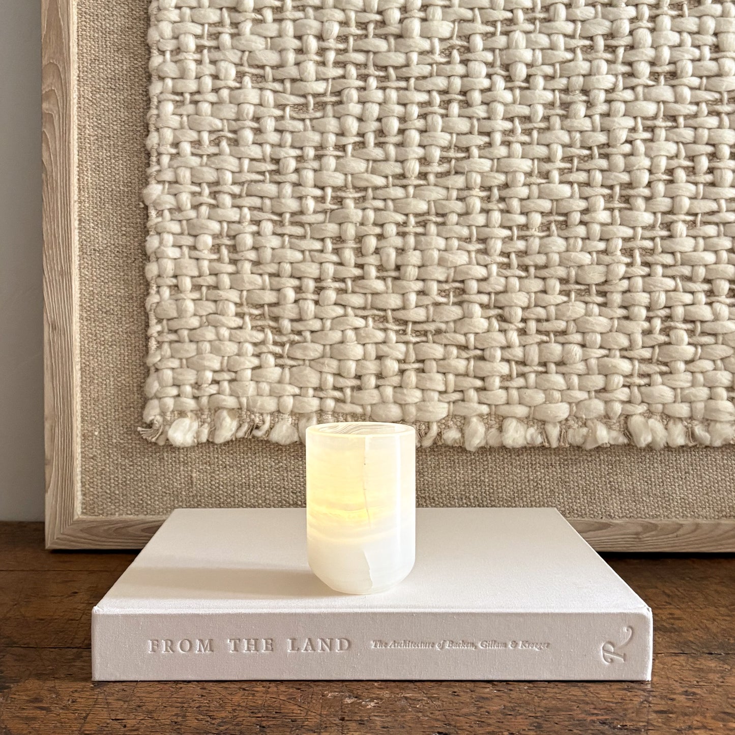 natural stone candle holder