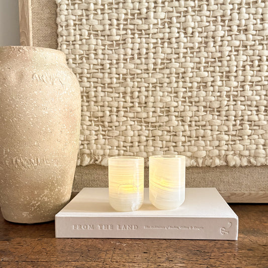 natural stone votive candle holders