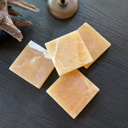 orange onyx coaster set