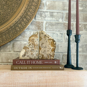 natural stone bookend pair