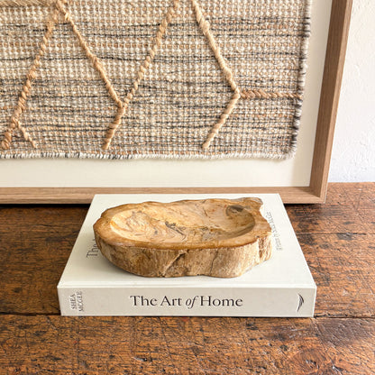 decorative indonesian petrified wood bowl