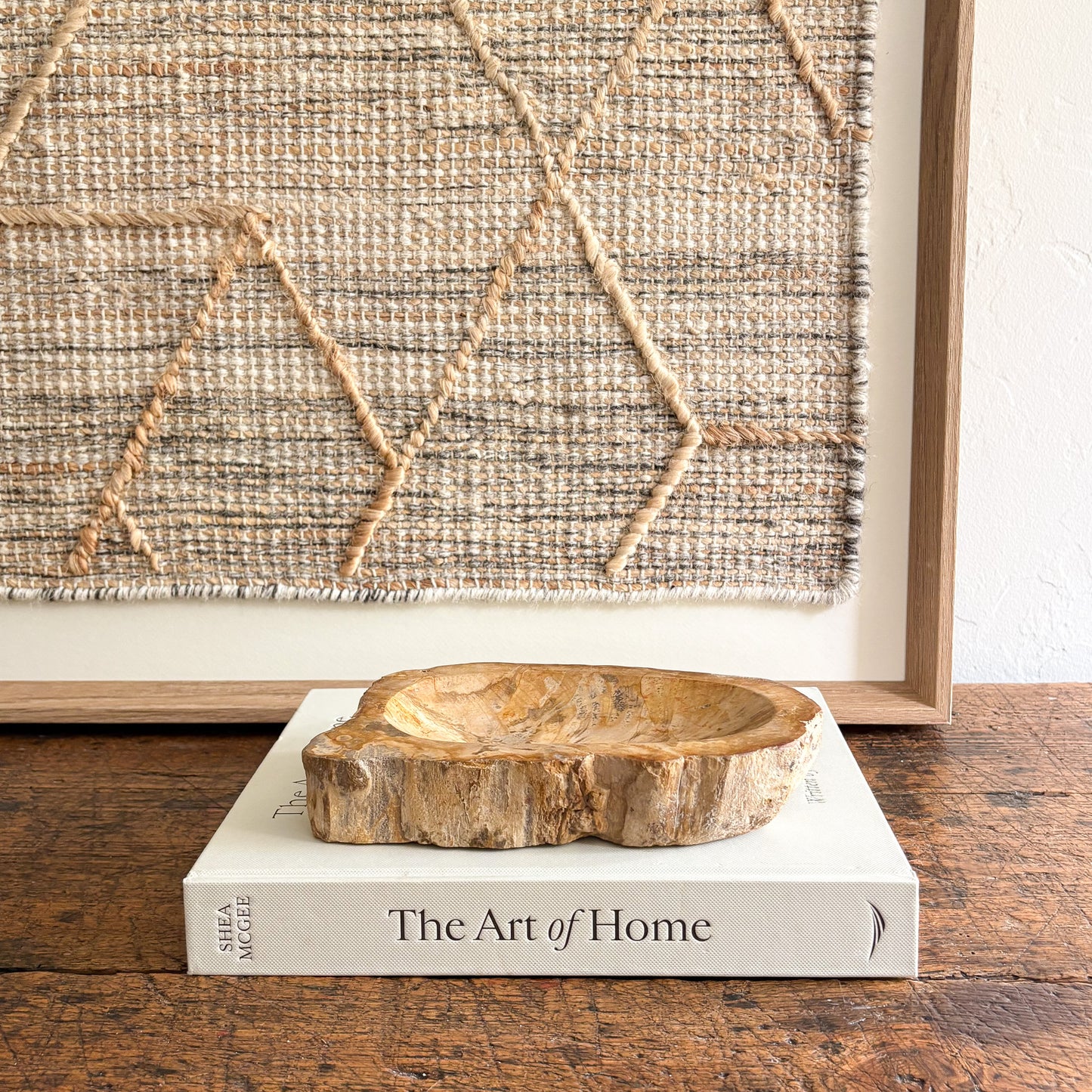 small fossilized wood bowl