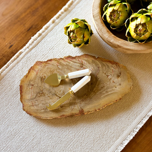 petrified wood charcuterie board