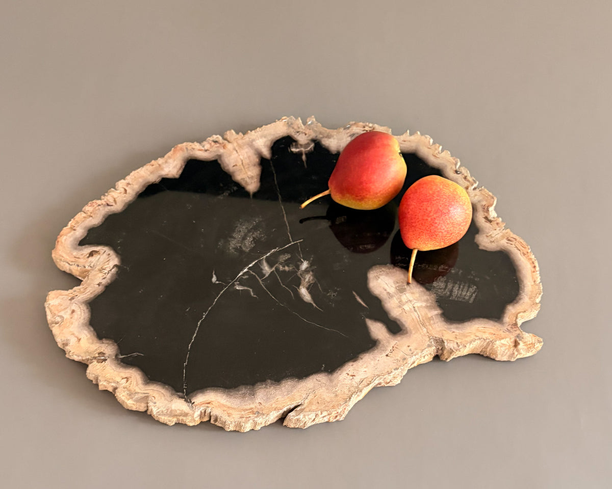 Natural Edge Petrified Wood Serving Board