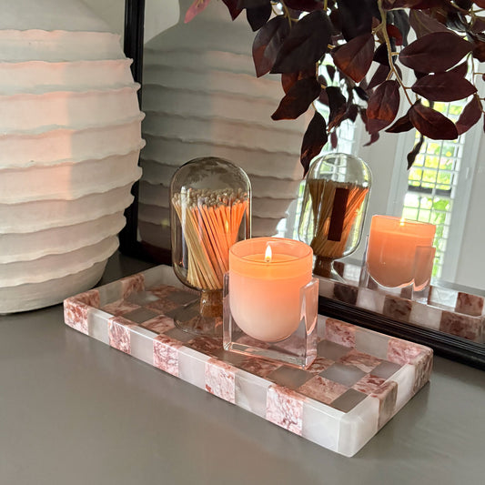 decorative marble and onyx tray