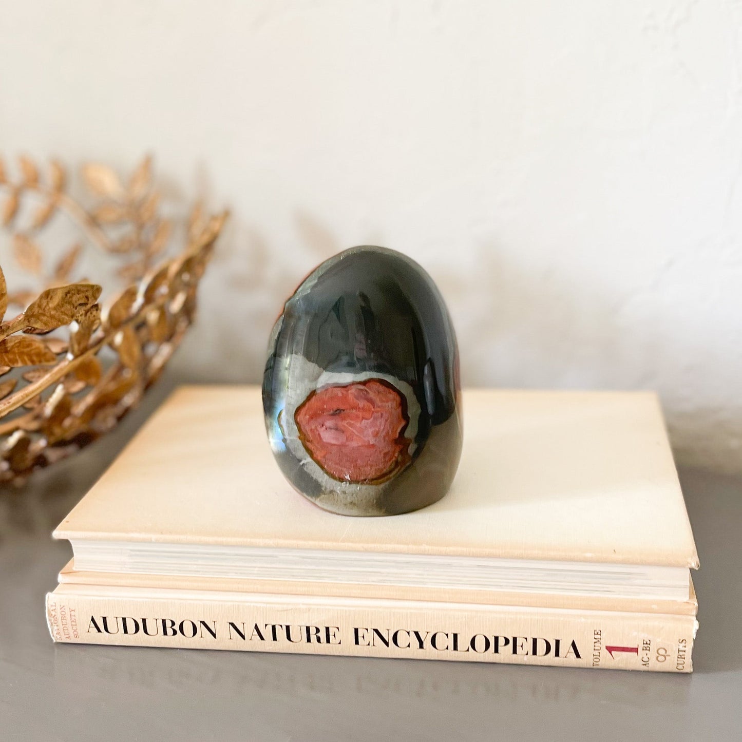 blue and red madagascar jasper gemstone