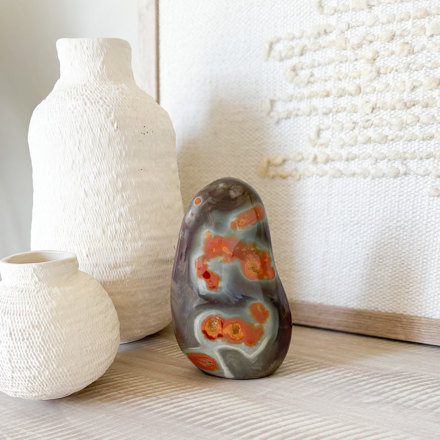 madagascar polychrome jasper decorative object