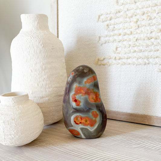 madagascar polychrome jasper decorative object