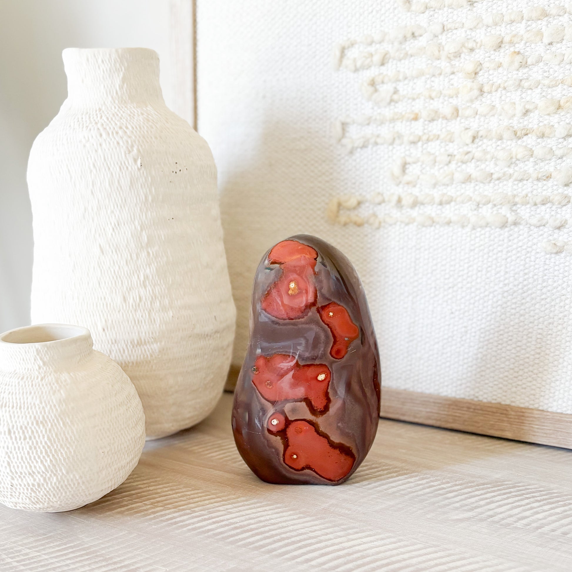 decorative madagascar polychrome jasper statue
