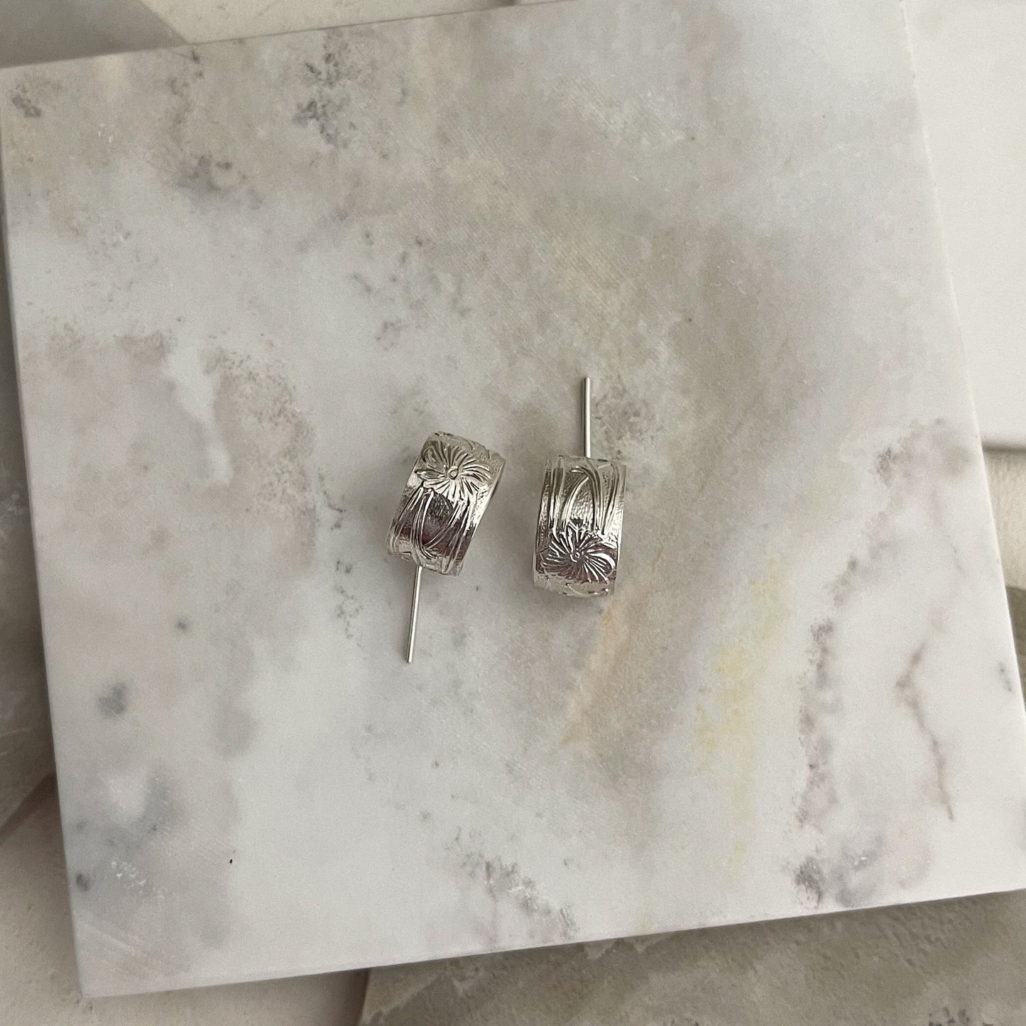 boho silver hoop earrings, dainty silver hoop earrings