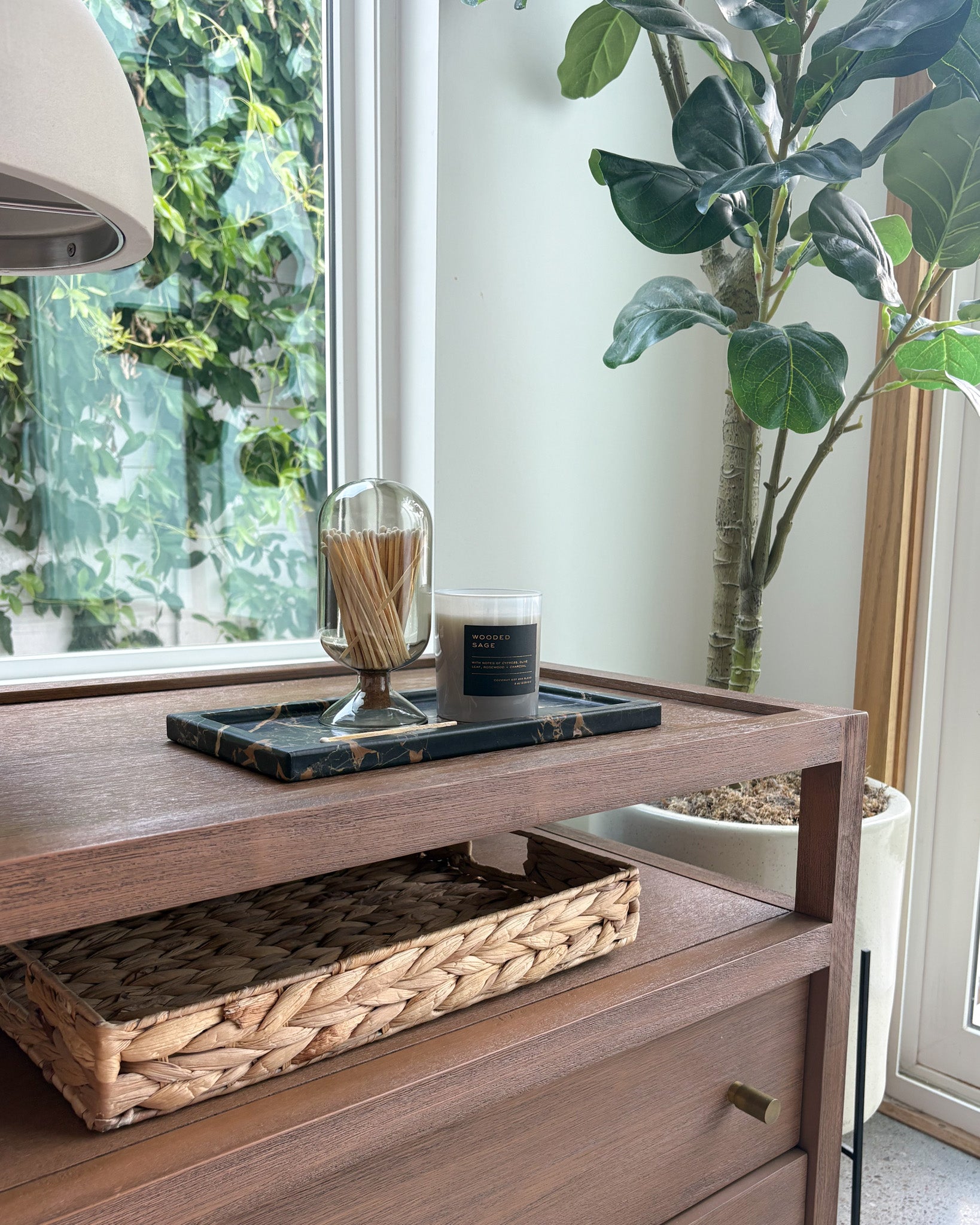 One-of-a-kind Portoro Gold marble tray for coffee table or console styling