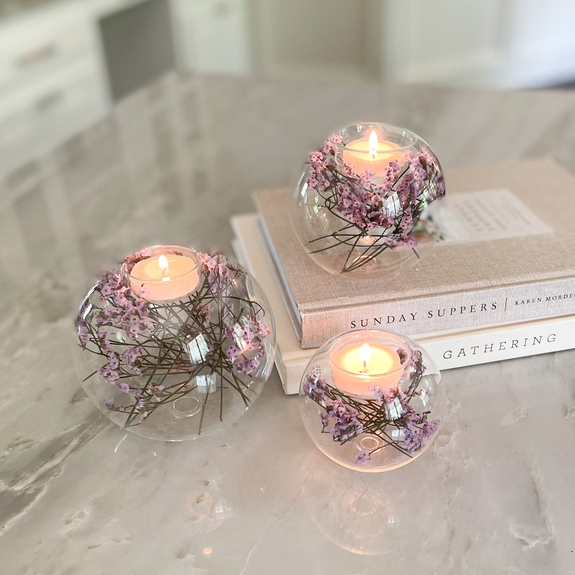 unique tealight candle holders, natural home decor