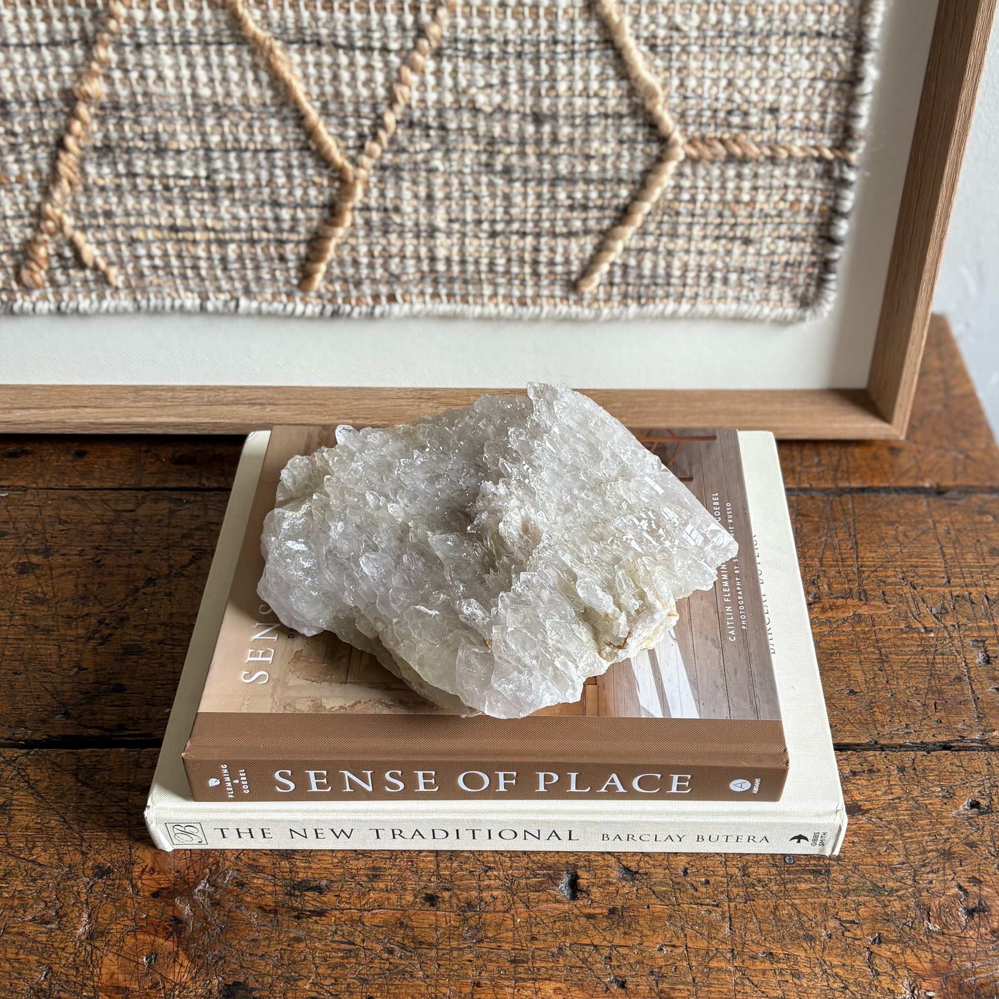 clear quartz crystal decorative object