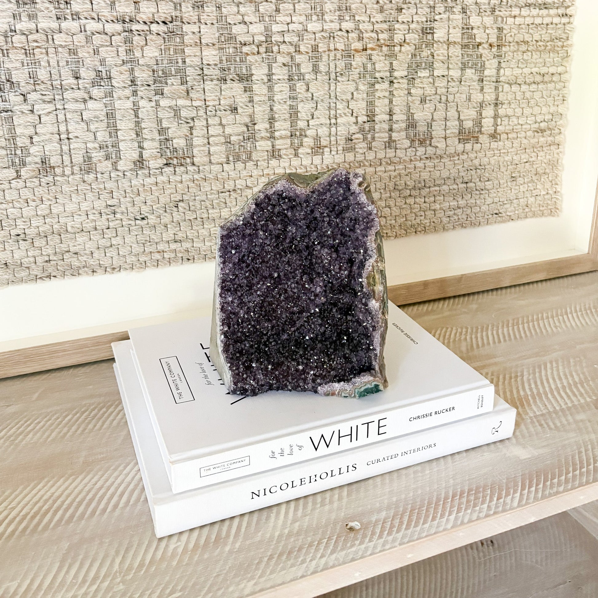 dark purple natural amethyst crystal cluster