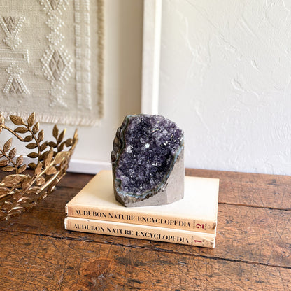 decorative amethyst crystal statue