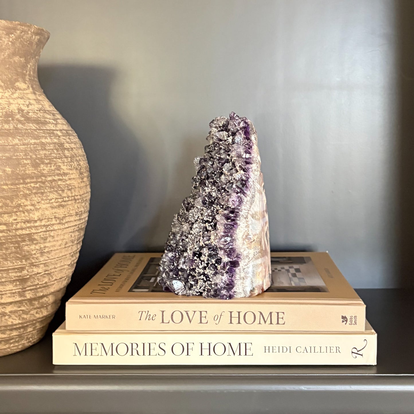 small dark purple amethyst cathedral