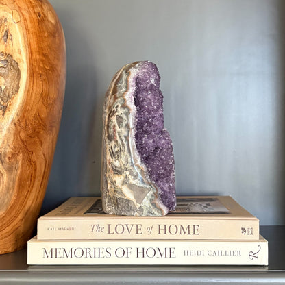 decorative purple amethyst crystal