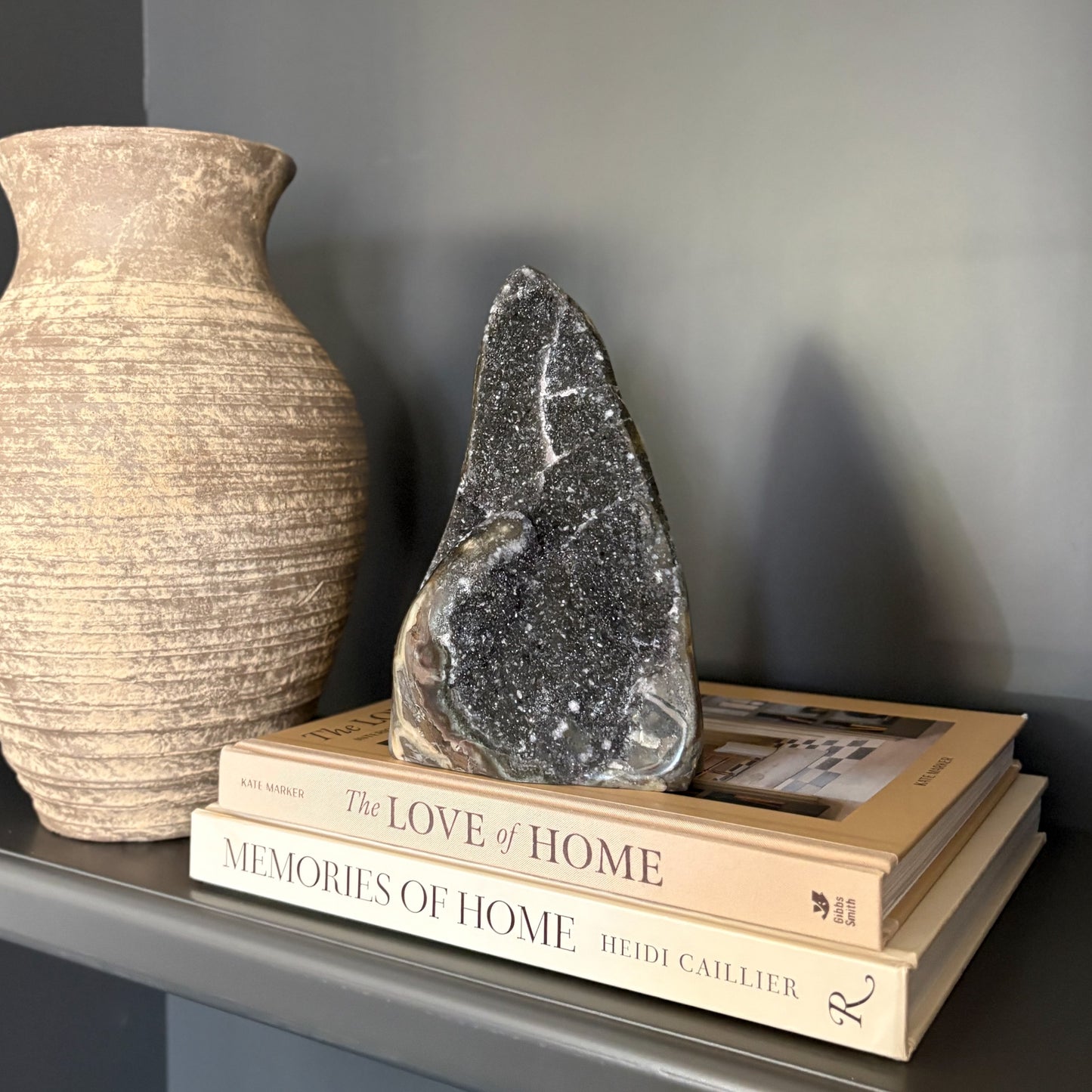 natural dark grey amethyst cathedral