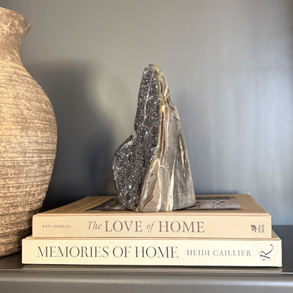 Natural rainbow amethyst geode decorative crystal stone