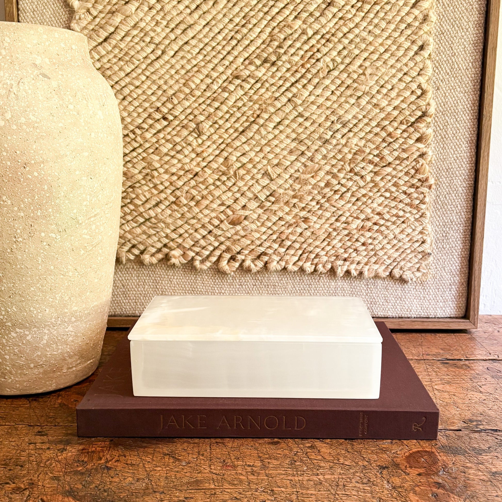 natural stone box with lid