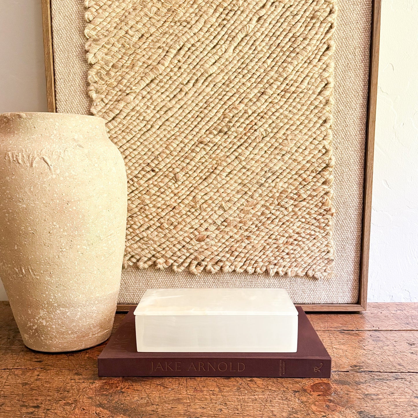 decorative white onyx box