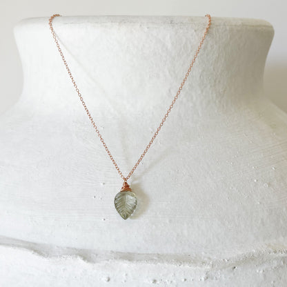 modern minimalist gemstone necklace