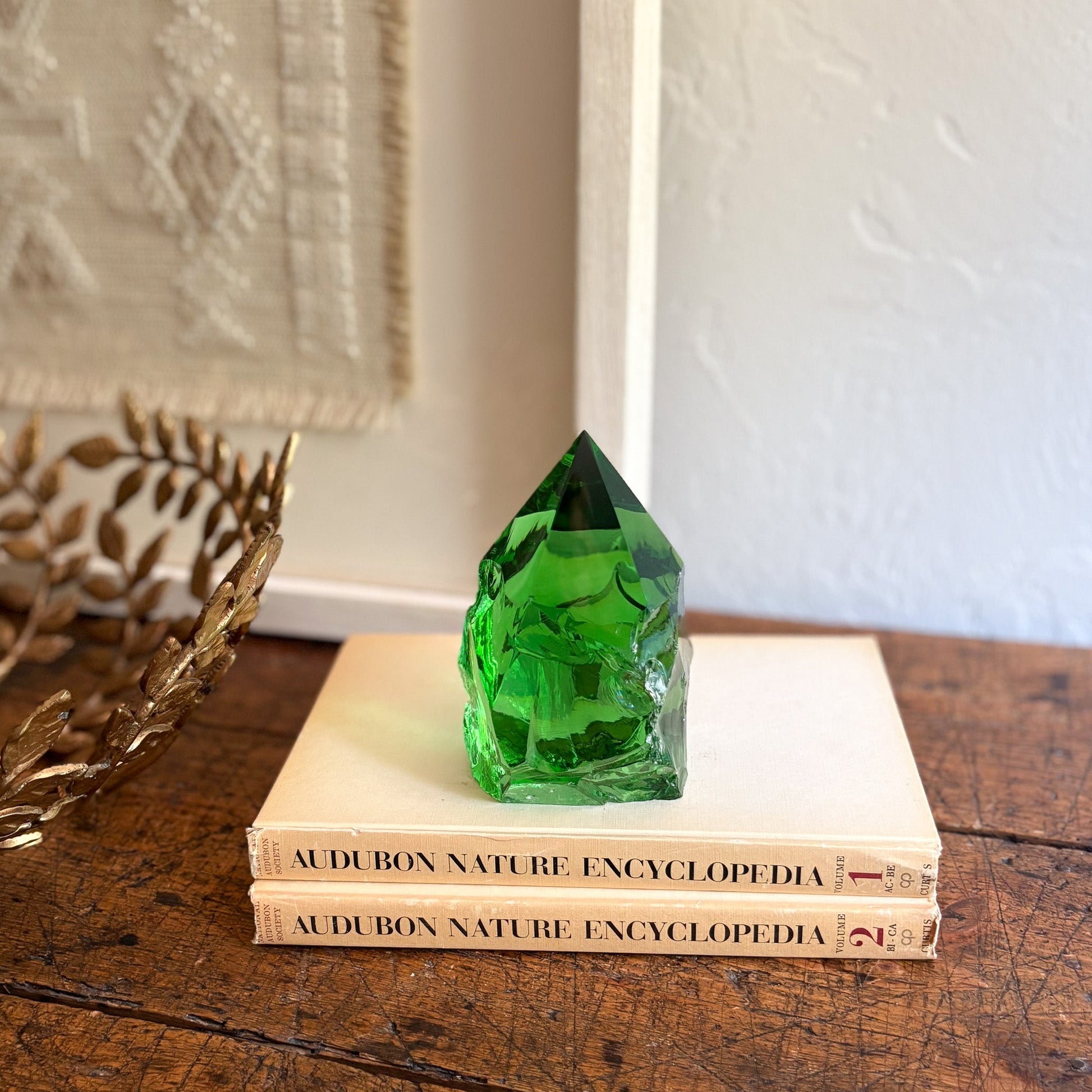 green glass home decor