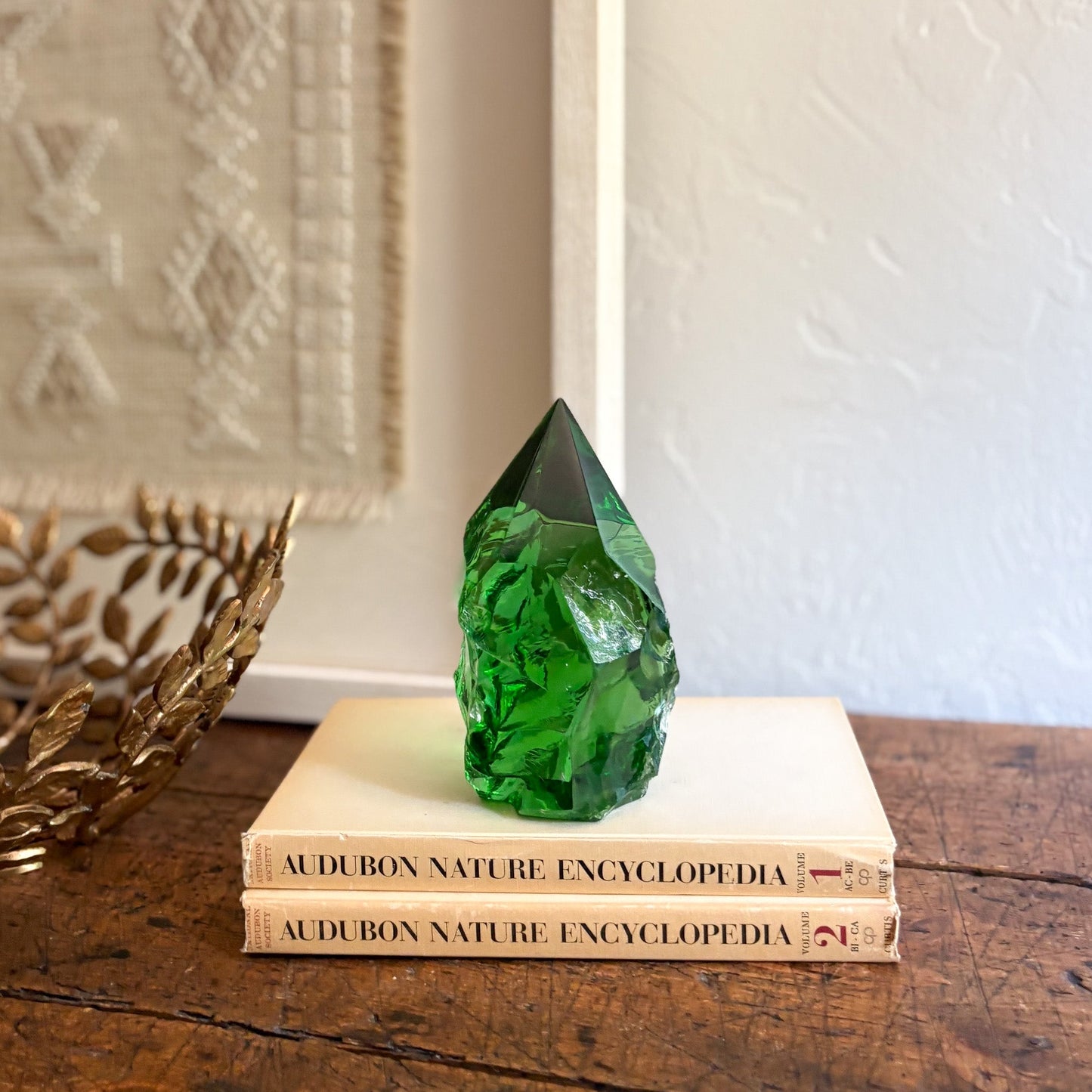 modern rustic green glass home accents