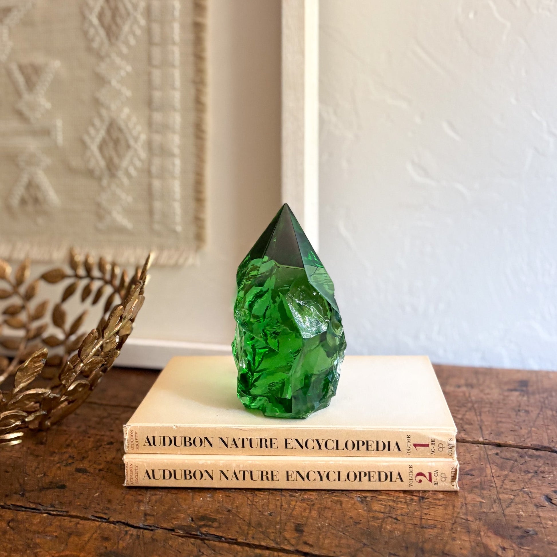 modern rustic green glass home accents