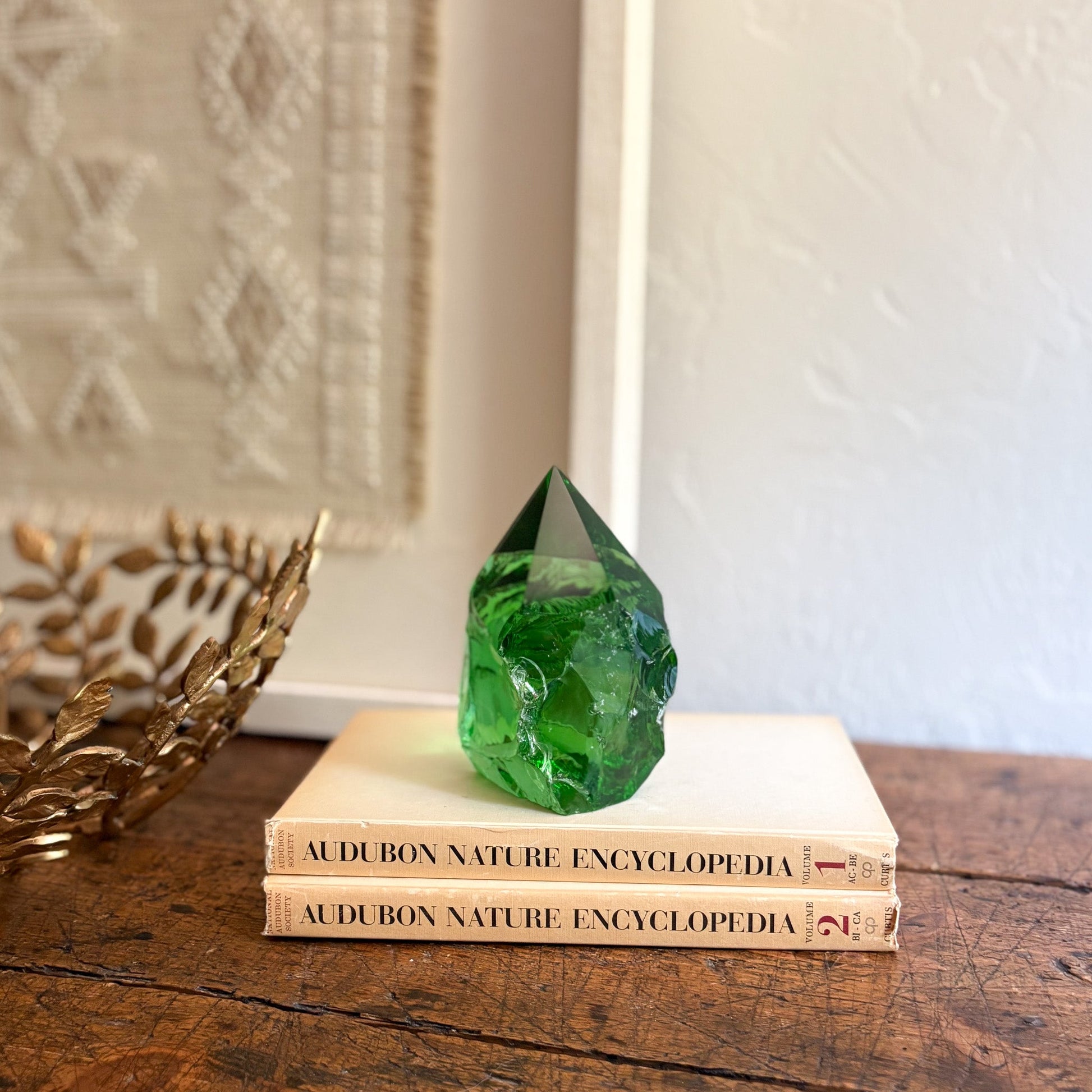 modern rustic green glass home decor