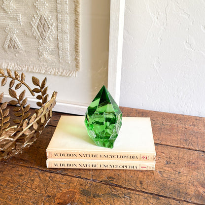 green glass statue