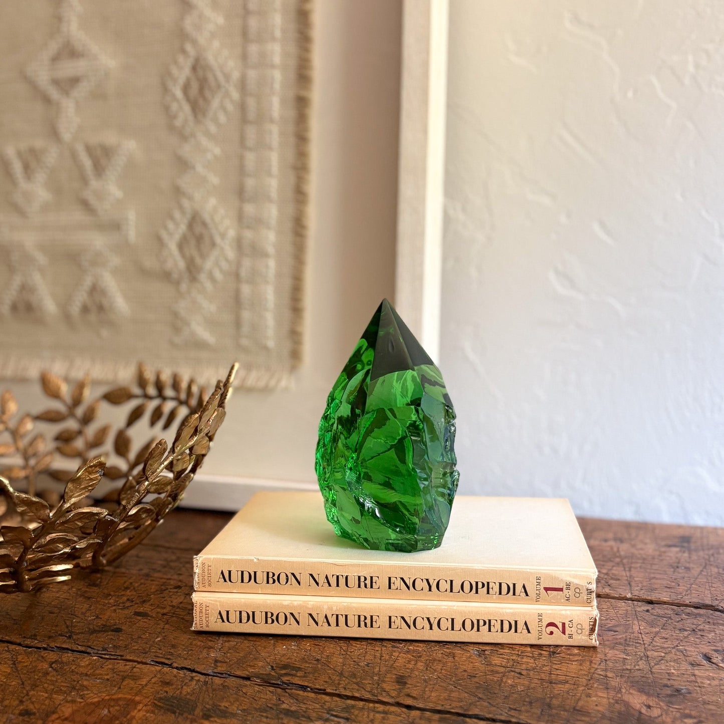 green glass home accents