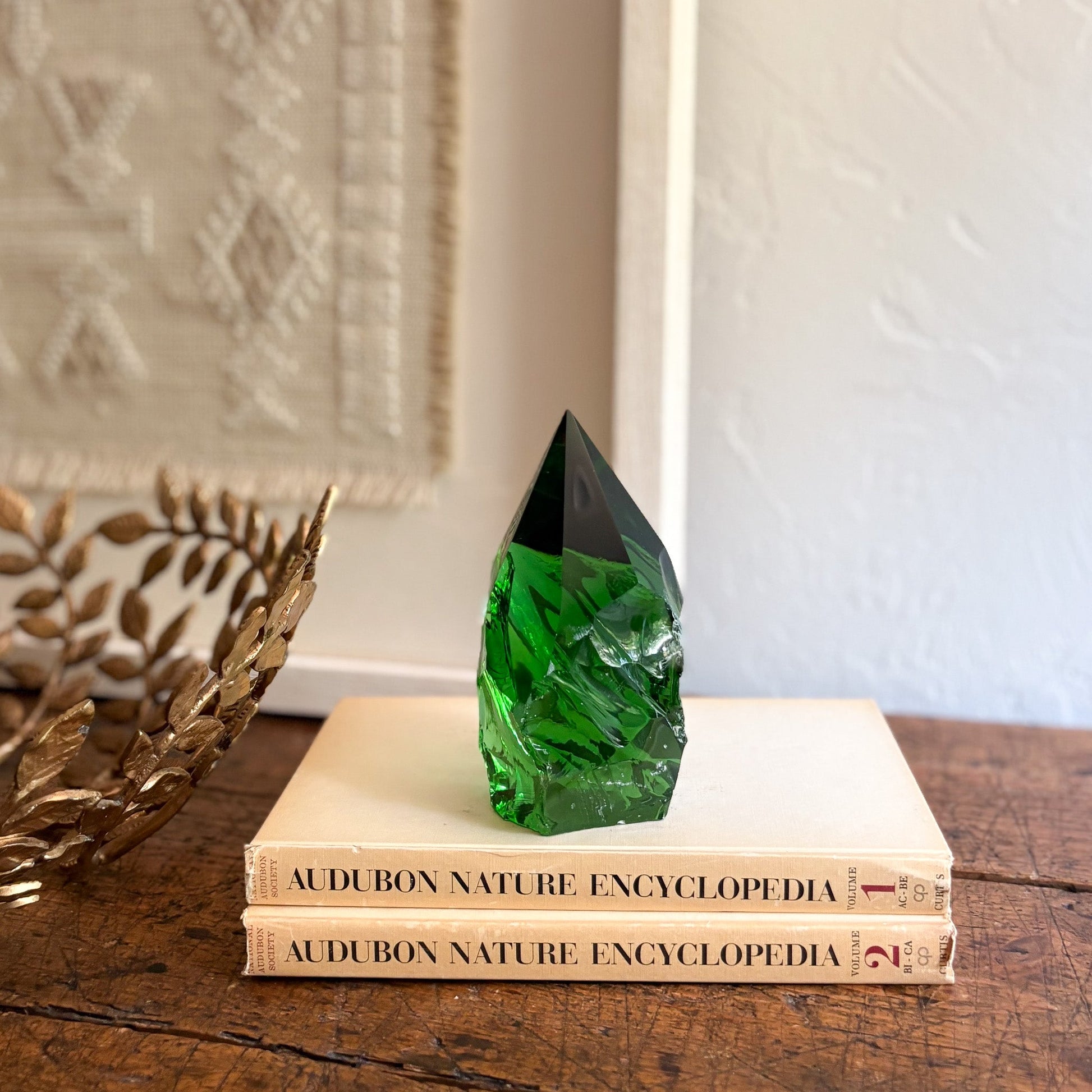 green glass home decor