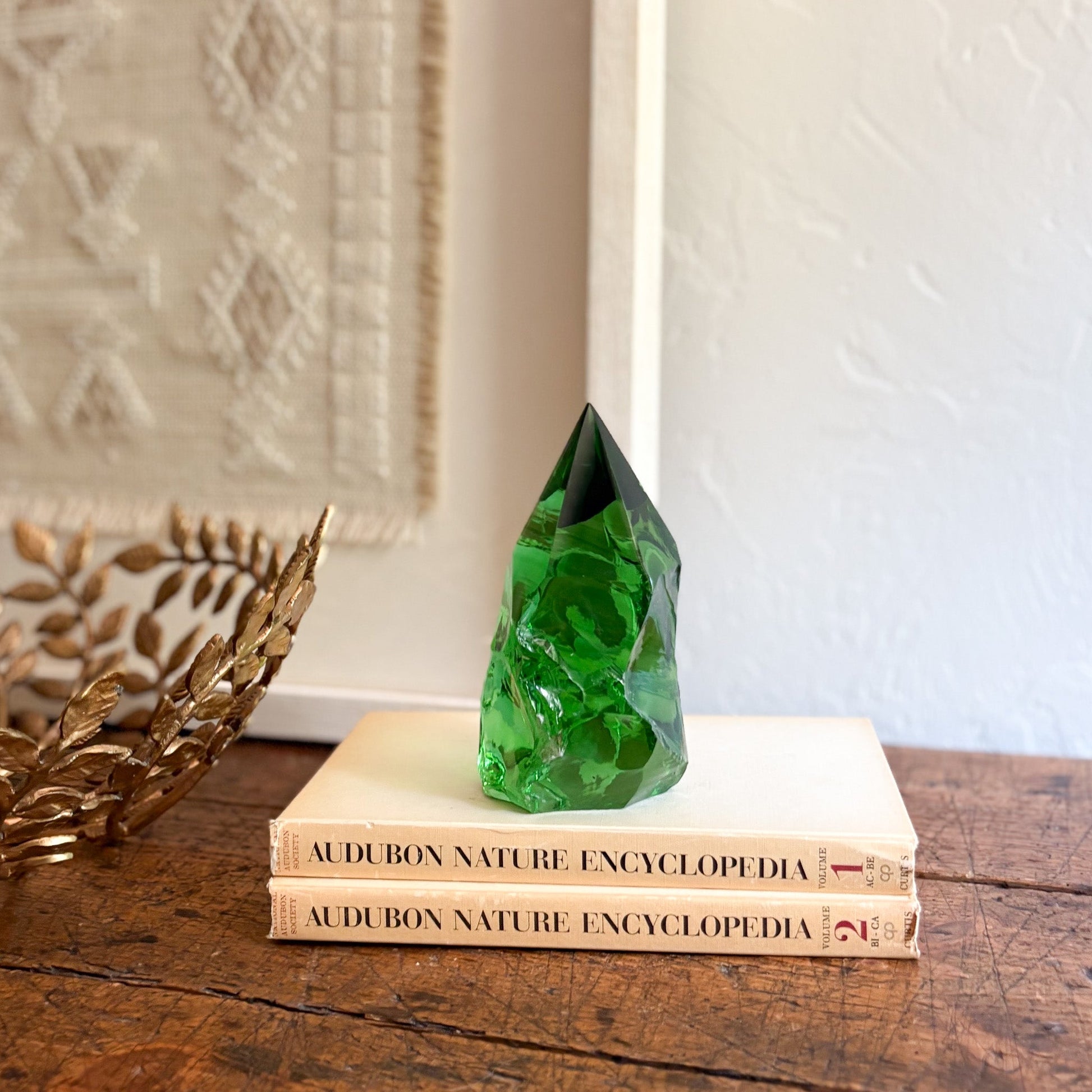 modern rustic green glass home decor