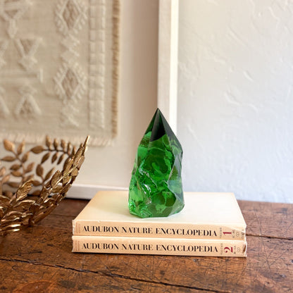 modern rustic green glass home decor