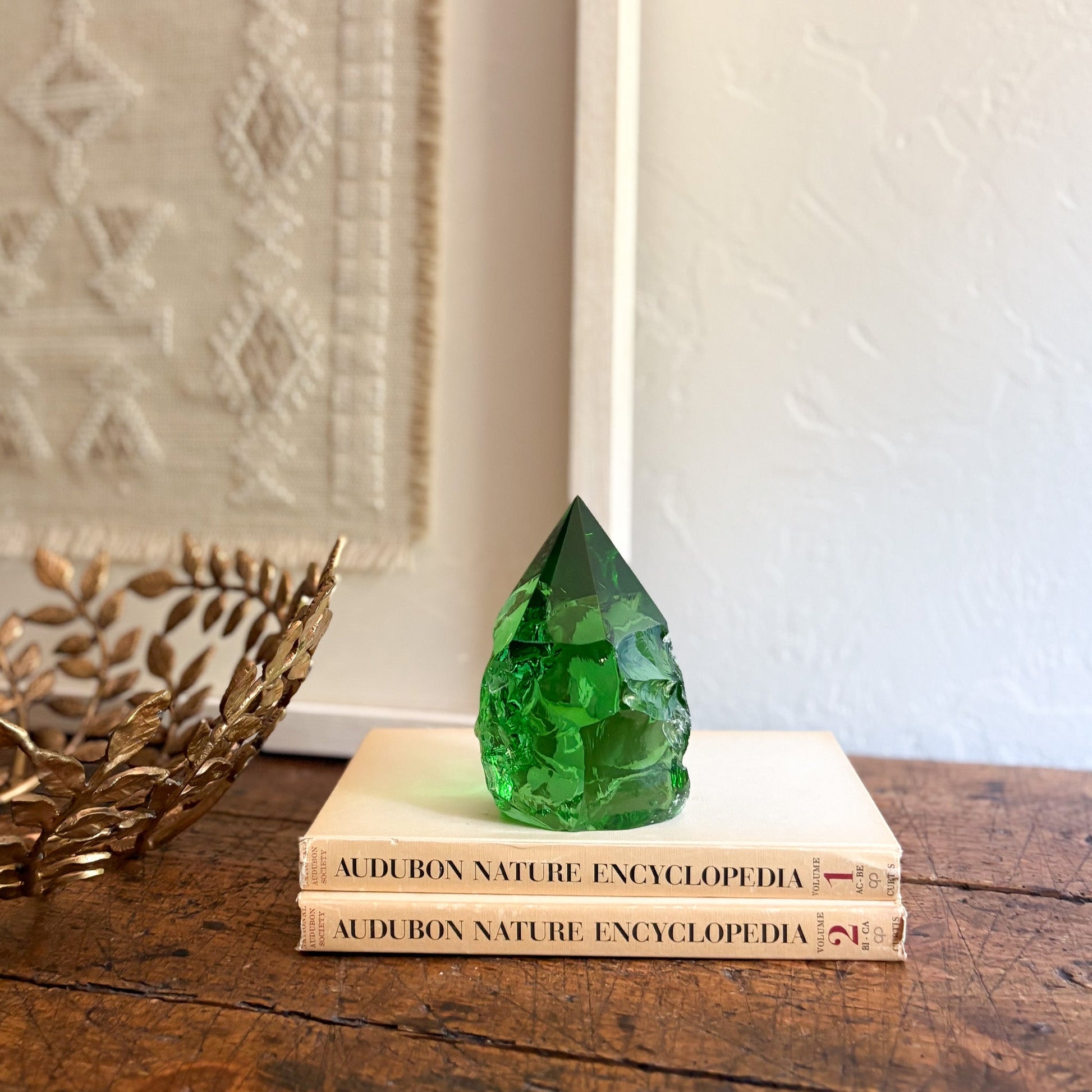 green glass home accents