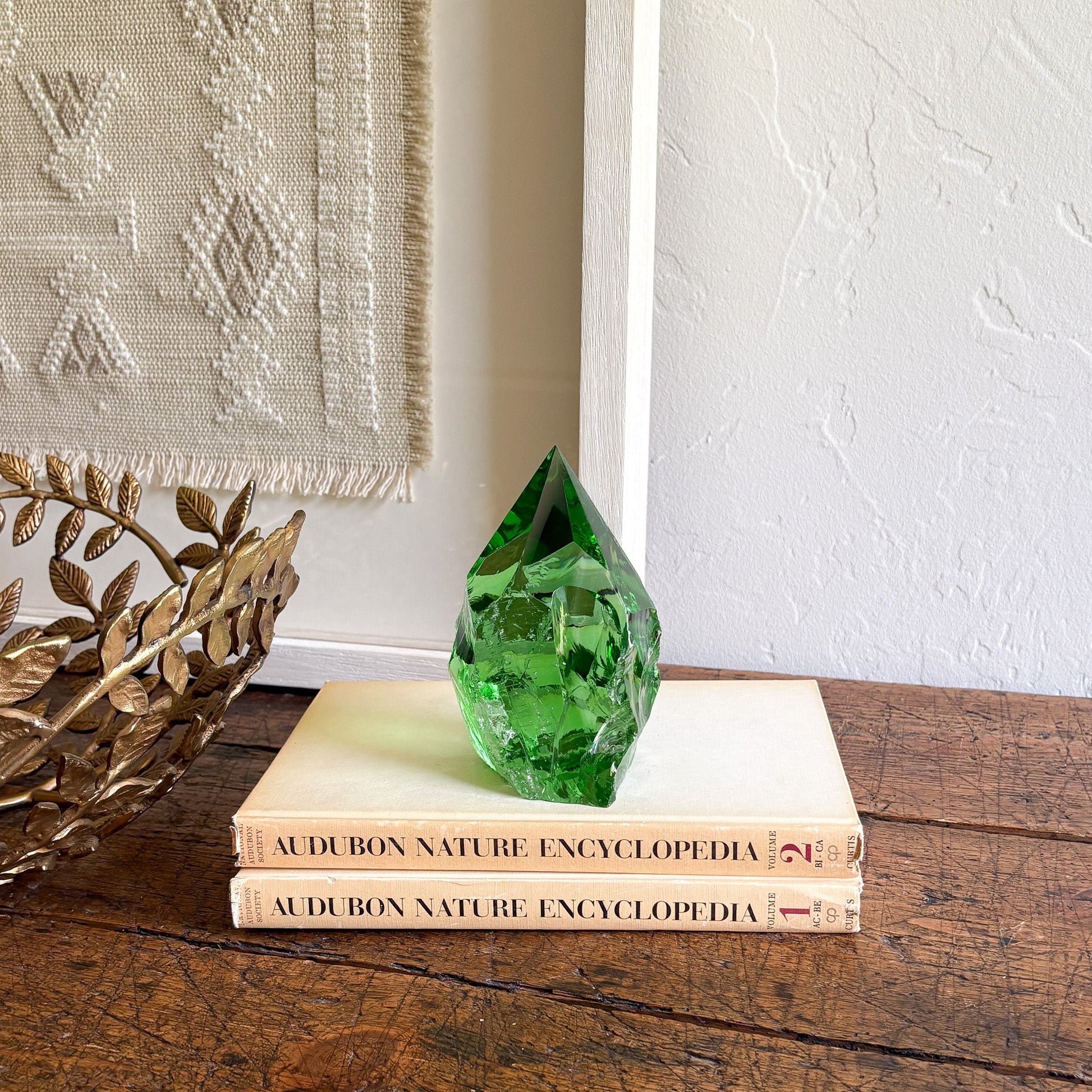 modern green glass home accents