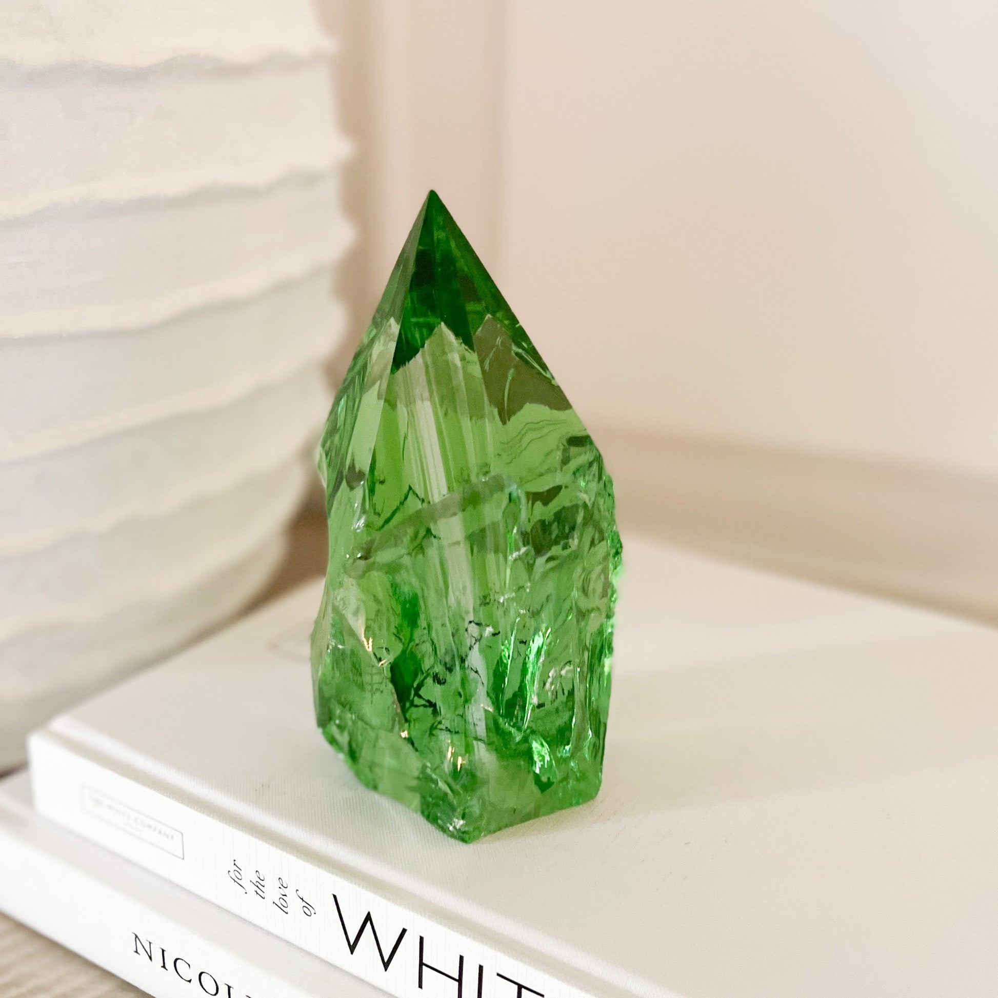 green glass home accents