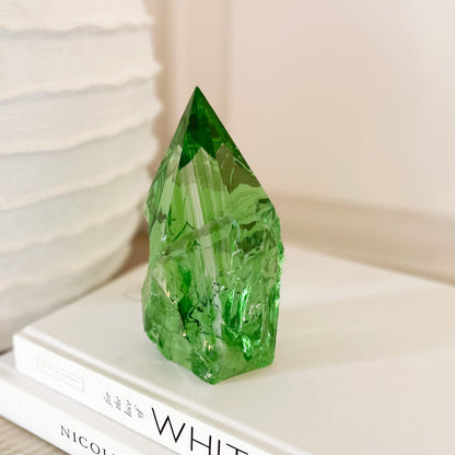 green glass home accents