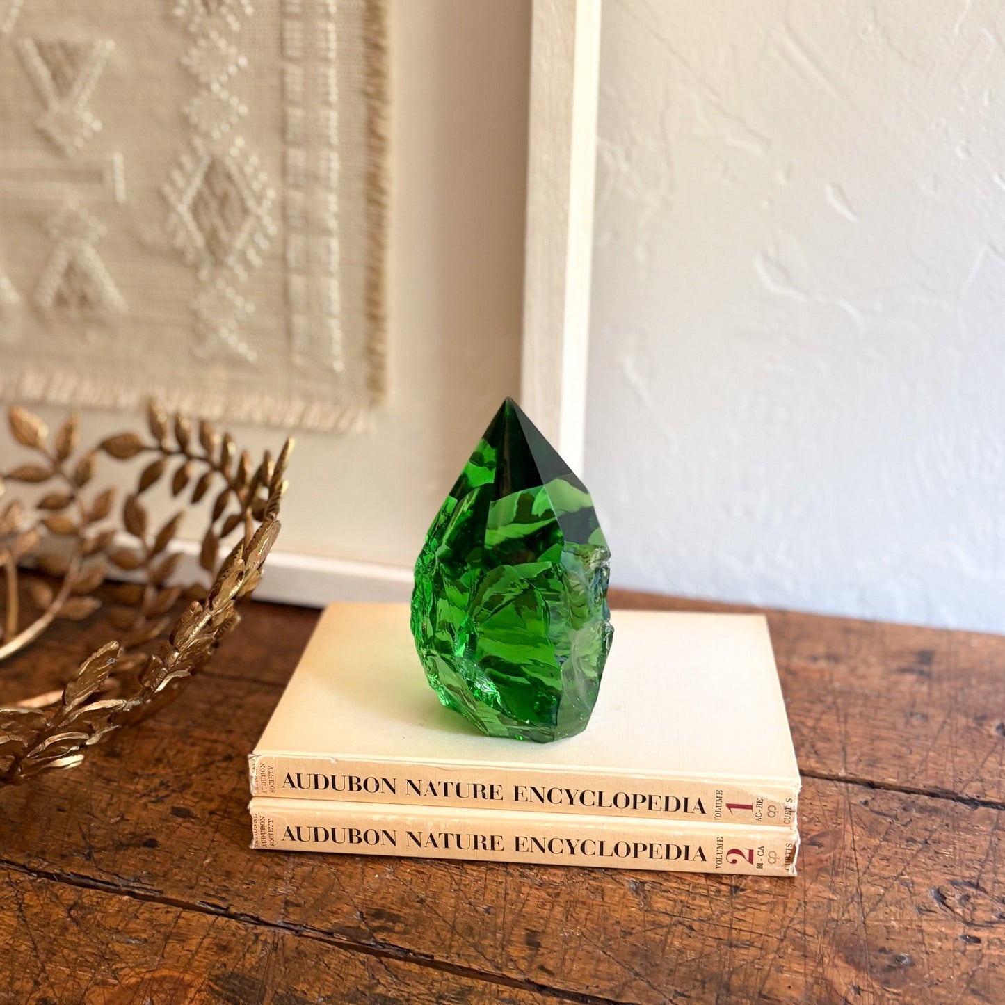 green glass home decor