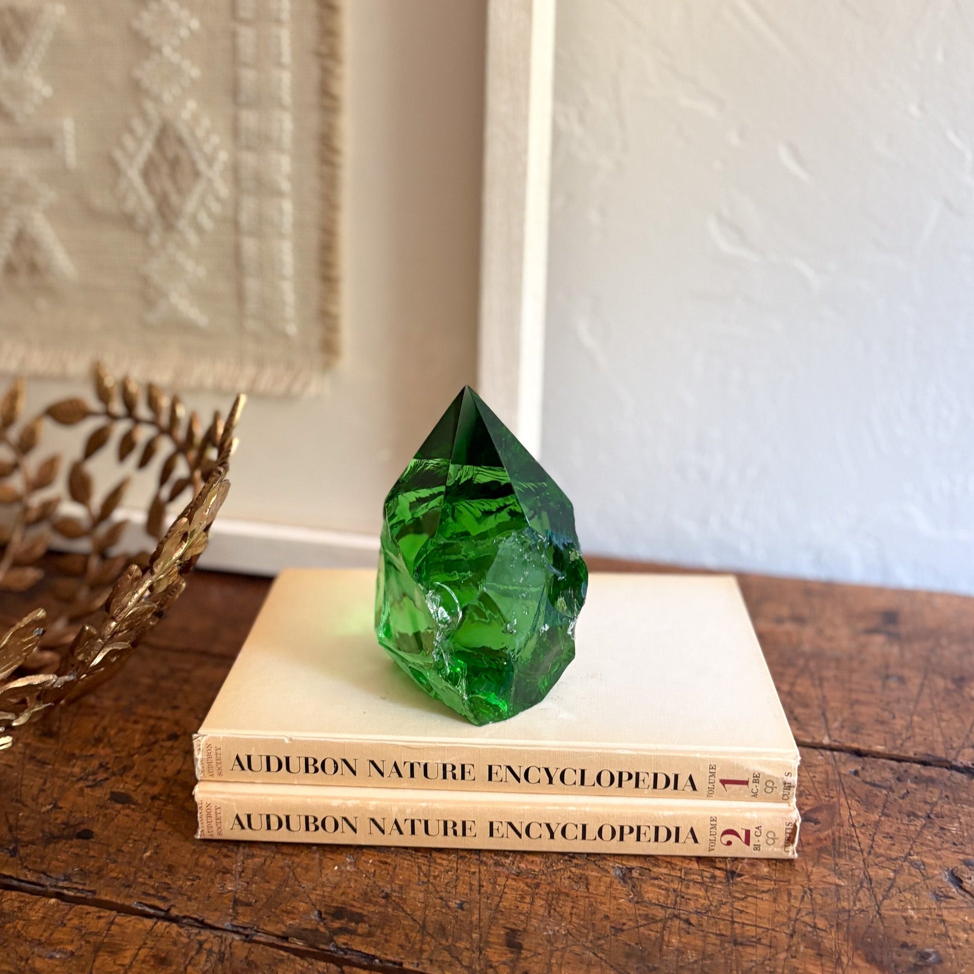 green glass home accents