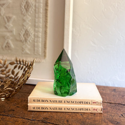 green glass home accents