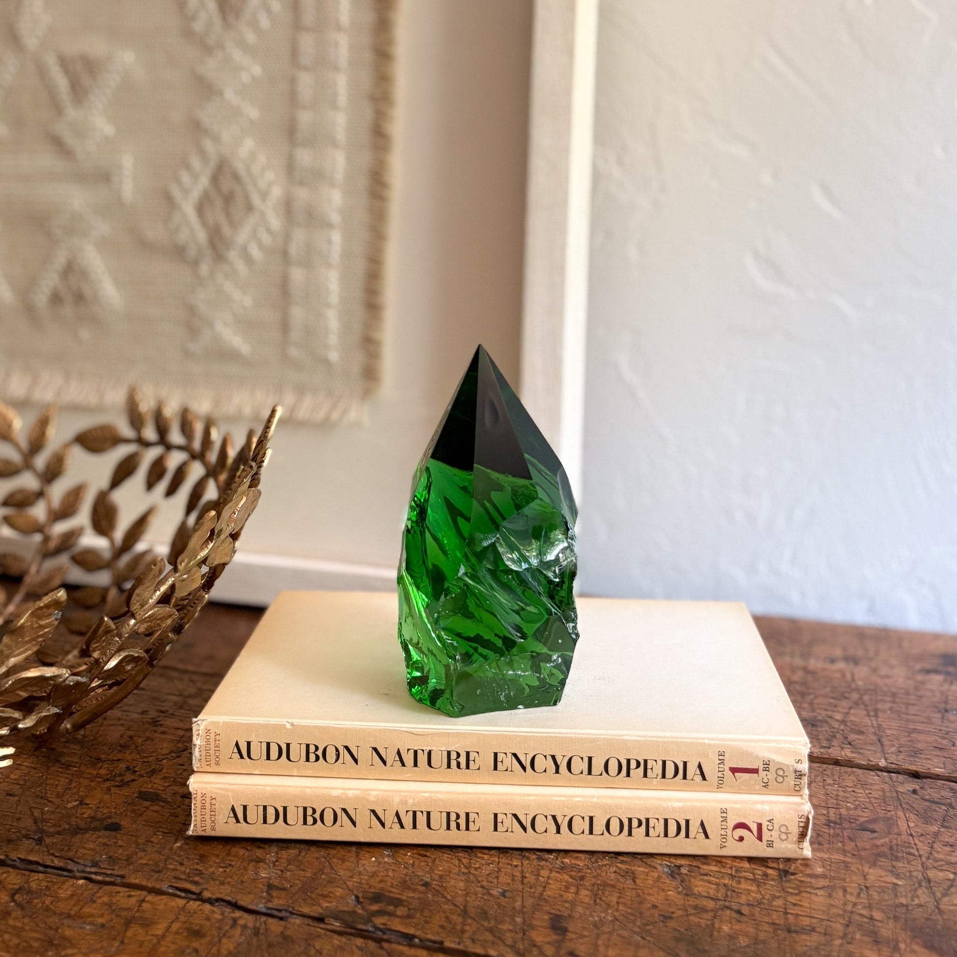 green glass home decor