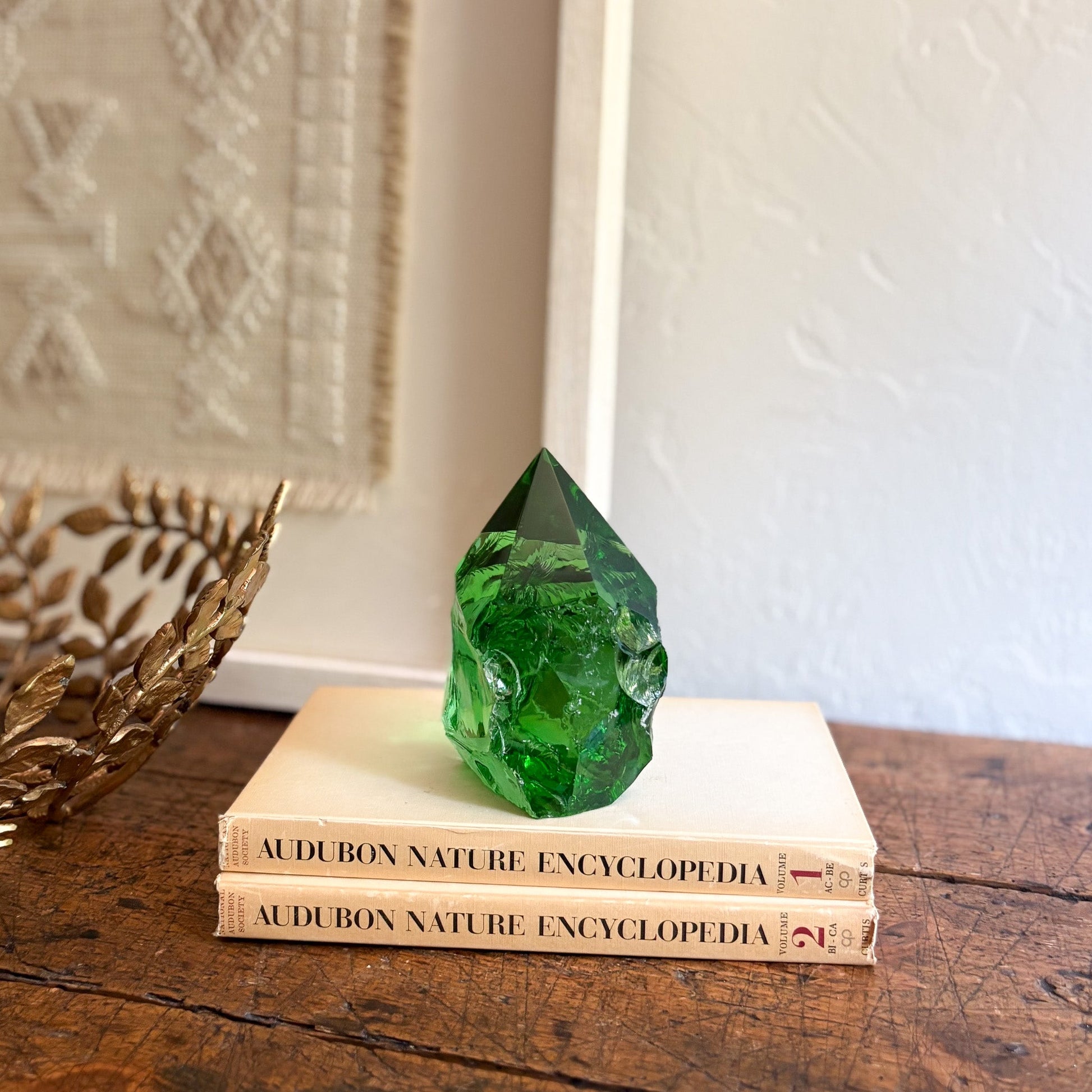 green glass decor