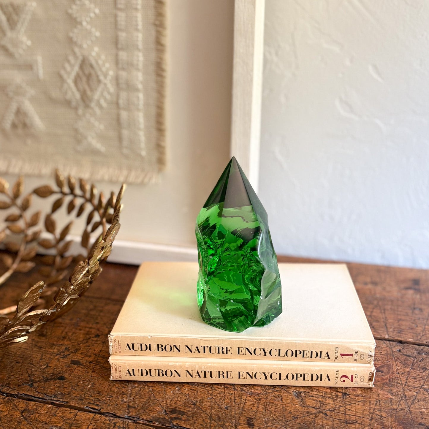 green glass home accents