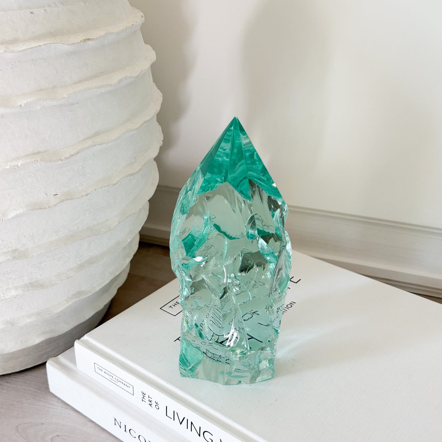 green glass decor